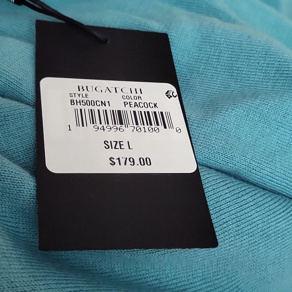 Bugatchi Peacock Blue Sweater
